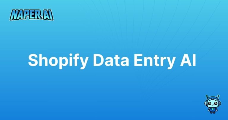 shopify data entry services. Unlock the power of Naper AI to streamline Shopify data entry, automate SEO tasks, and boost your e-commerce organic rankings.