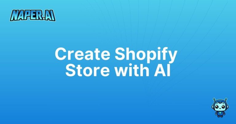 create shopify store with ai. Unlock AI-powered efficiency to create your Shopify store effortlessly, optimize SEO, and boost your e-commerce performance with Naper AI.