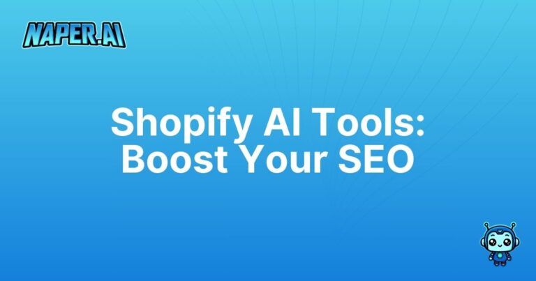 shopify ai tools. Unlock the full potential of your Shopify store with Naper AI’s shopify ai tools. Automate SEO, enhance product listings, and boost Google rankings.